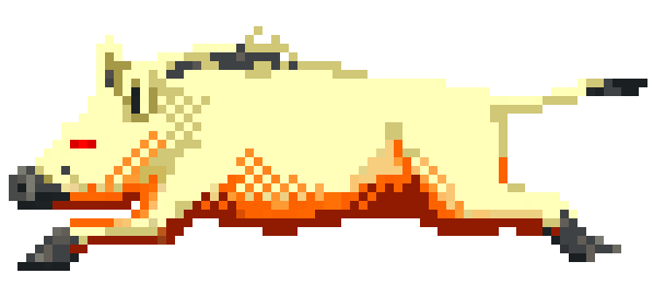 forge hot flame boar