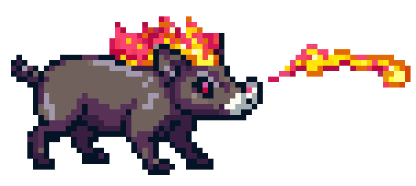 comet trail flame boar