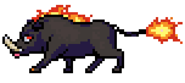 torch plume flame boar